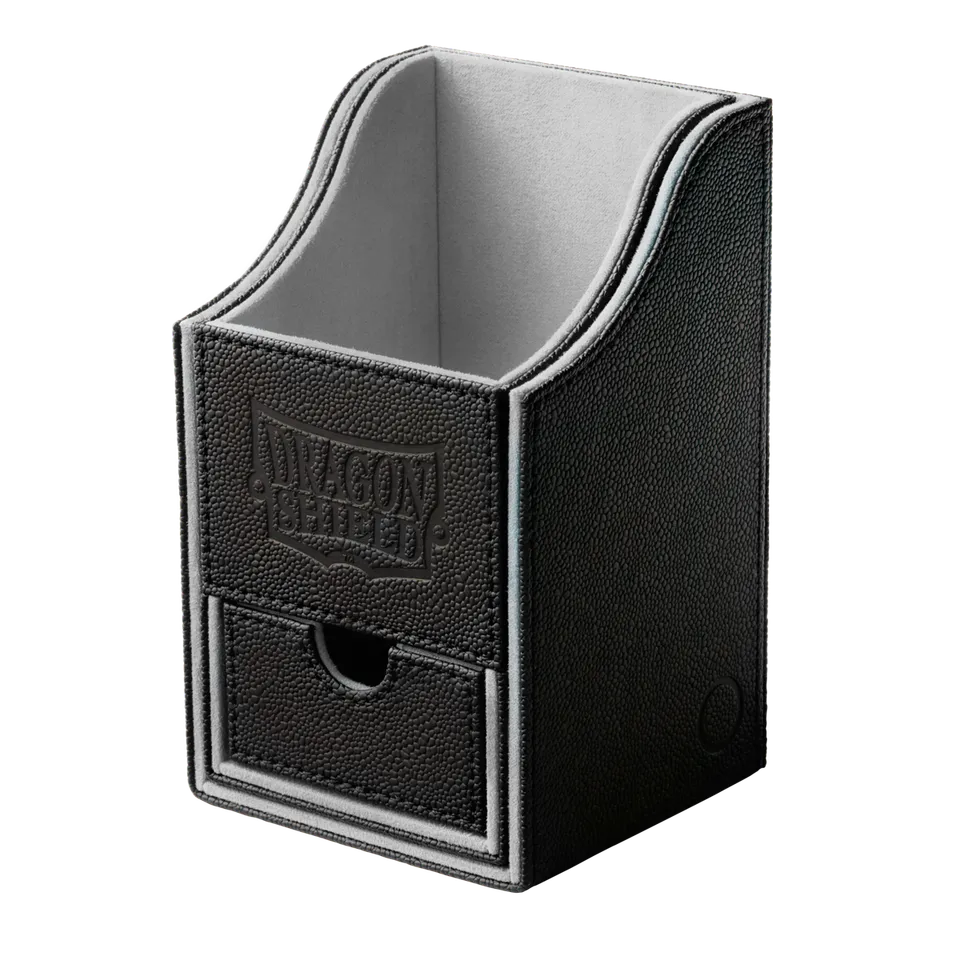 dragon-shield-nest-100-black-grey-deckbox-deck-schutzbox-mit-w-rfelfach image 1