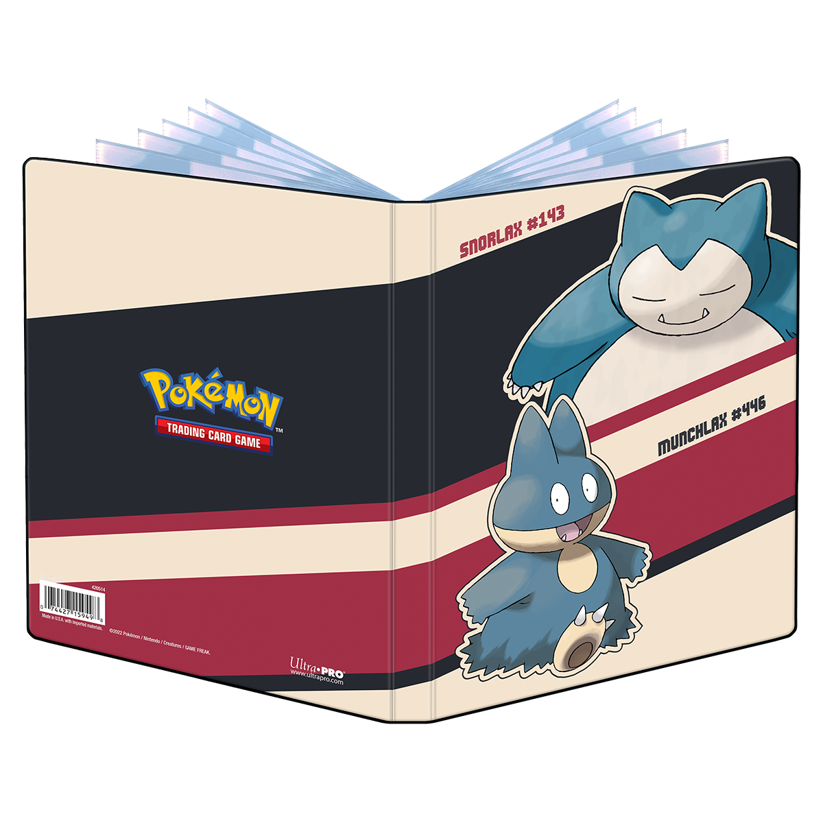 ultra-pro-pok-mon-snorlax-und-munchlax-4-pocket-portfolio-sammelalbum image 1