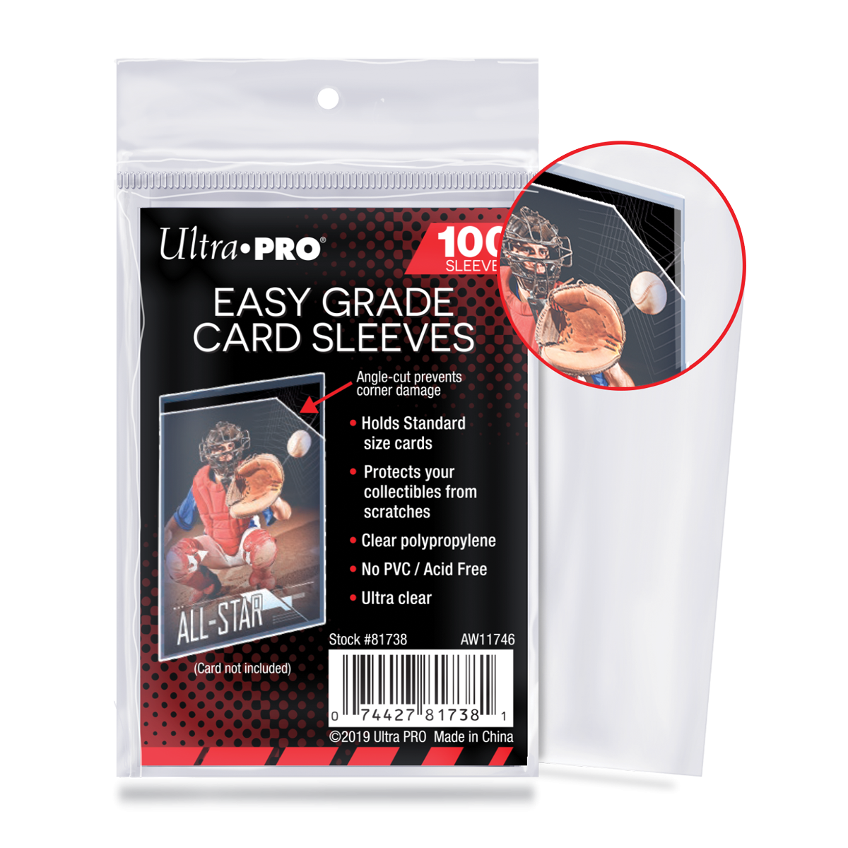 ultra-pro-easy-grade-card-sleeves-100ct-f-r-standard-karten-6-35-x-8-89-cm image 1