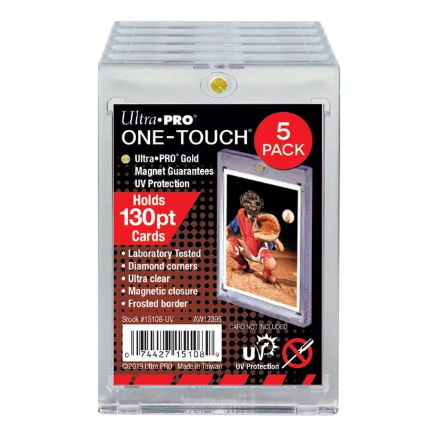 ultra-pro-130pt-uv-one-touch-magnetic-holder-5ct-trading-card-halter image 1