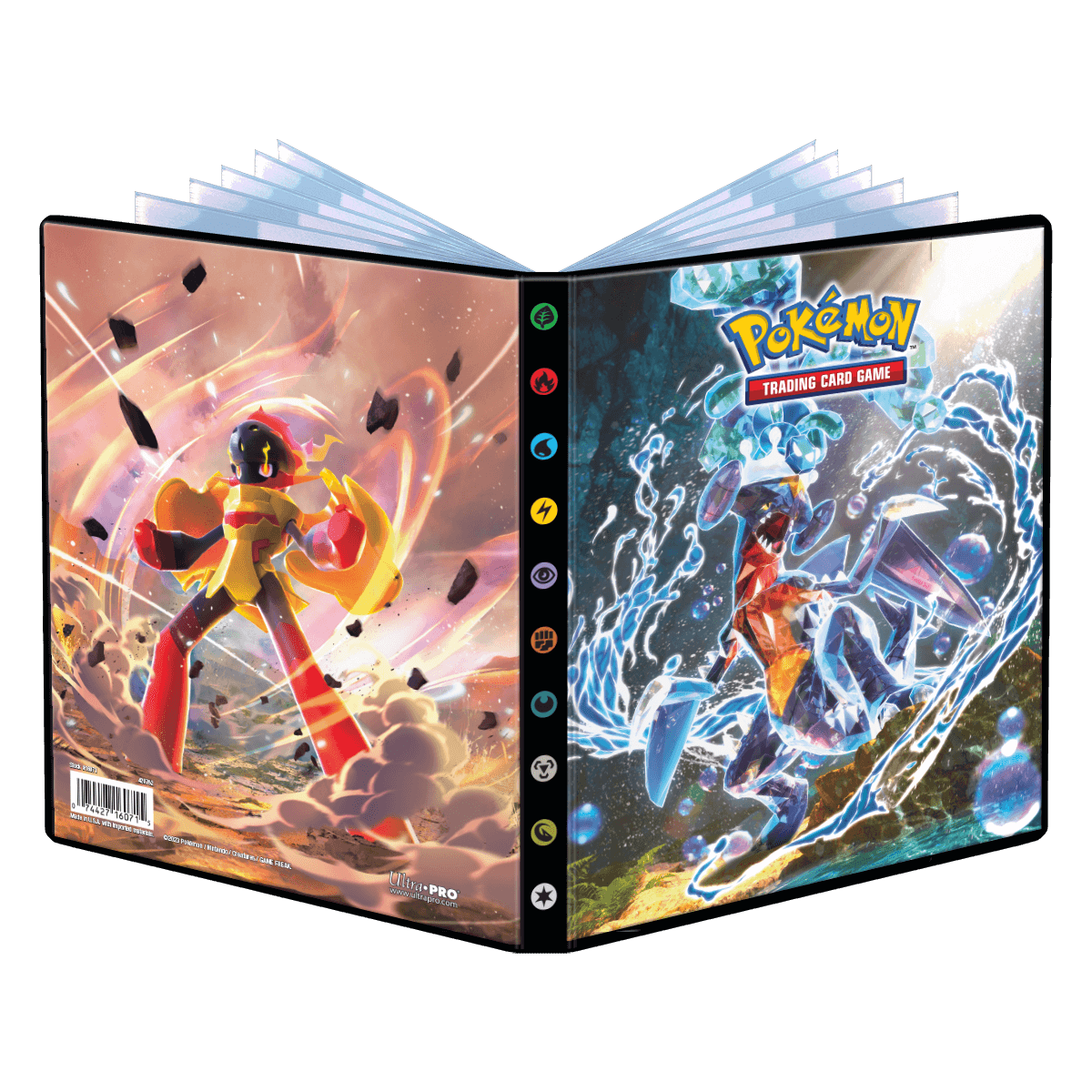 ultra-pro-scarlet-und-violet-tera-garchomp-und-armarouge-4-pocket-portfolio-f-r- image 1