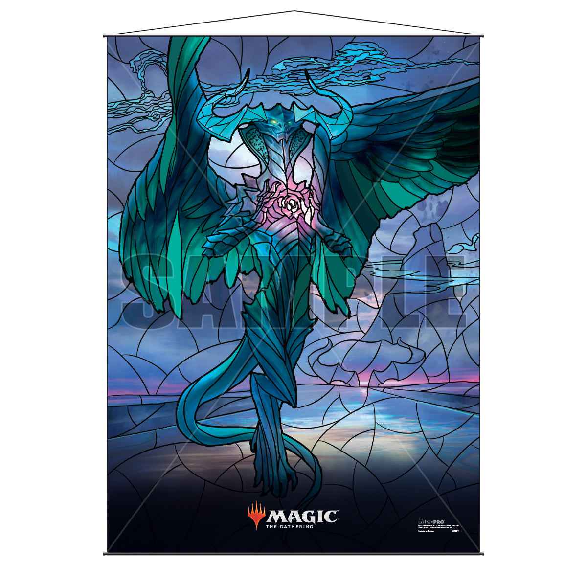 ultra-pro-war-of-the-spark-stained-glass-ugin-wall-scroll-f-r-magic-the-gatherin image 1