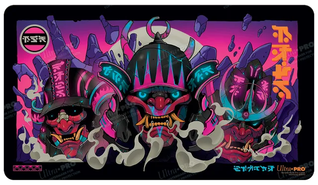 ultra-pro-kamigawa-neon-dynasty-planeswalker-symbol-stitched-standard-playmat-f- image 1