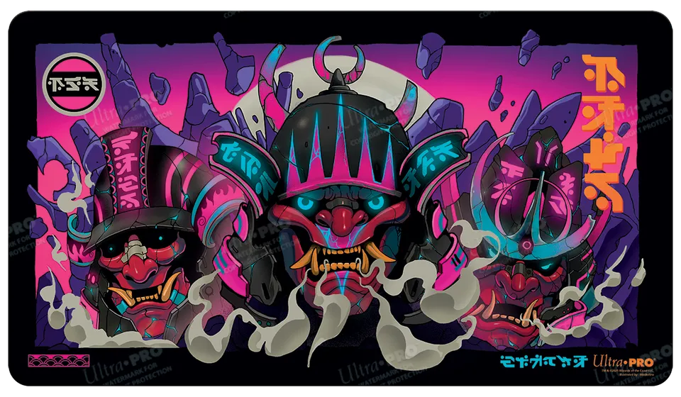 ultra-pro-kamigawa-neon-dynasty-planeswalker-symbol-stitched-standard-playmat-f- image 1