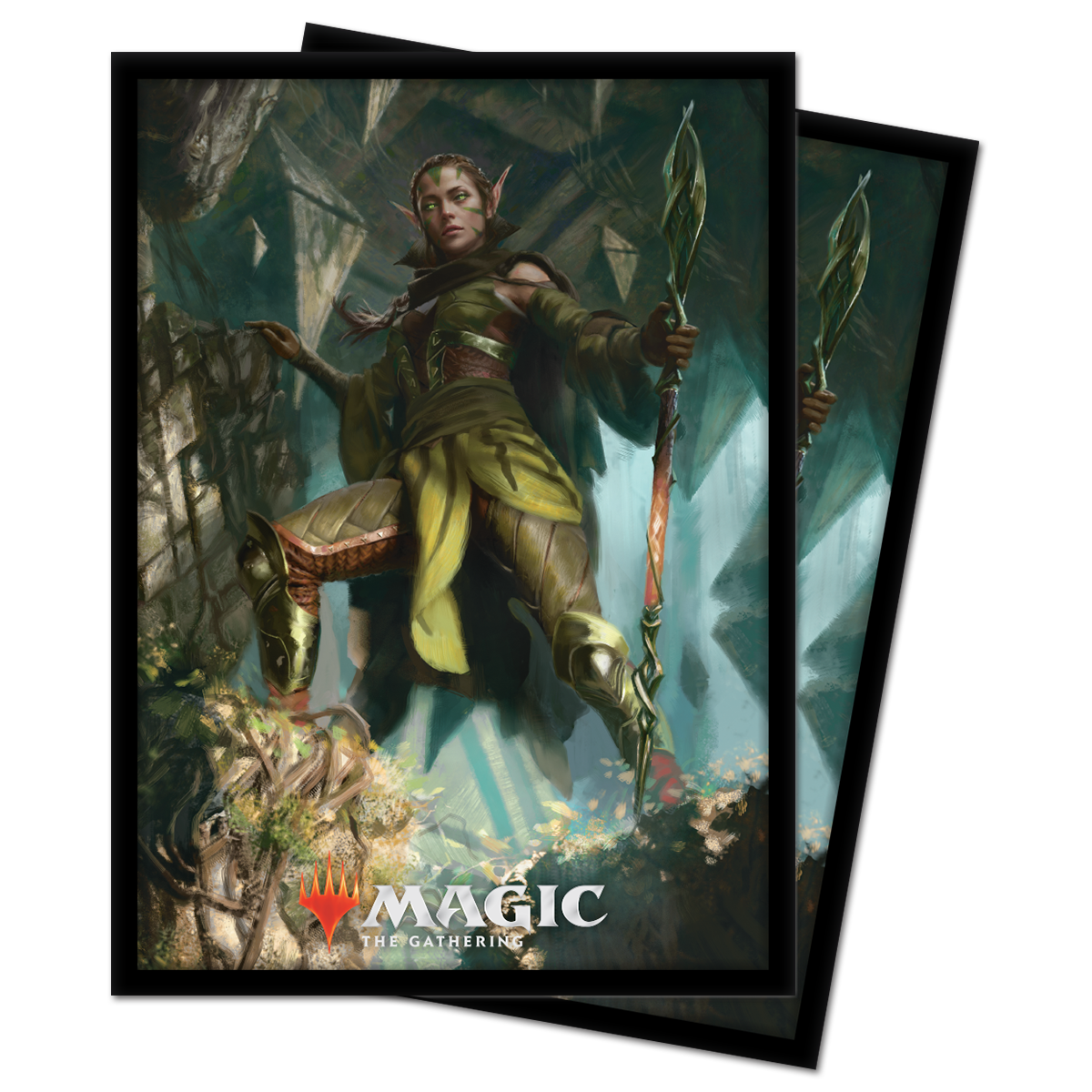 ultra-pro-zendikar-rising-standard-sleeves-100ct-nissa-of-shadowed-boughs-deck-p image 1