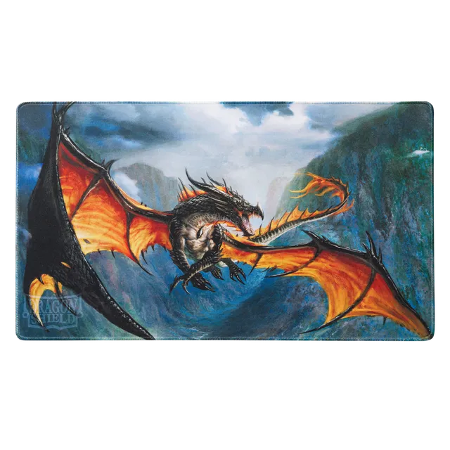 dragon-shield-amina-tcg-playmat-non-glare-matte-black-dragon image 1