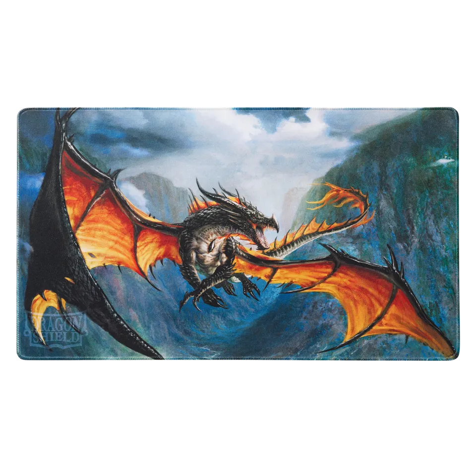 dragon-shield-amina-tcg-playmat-non-glare-matte-black-dragon image 1