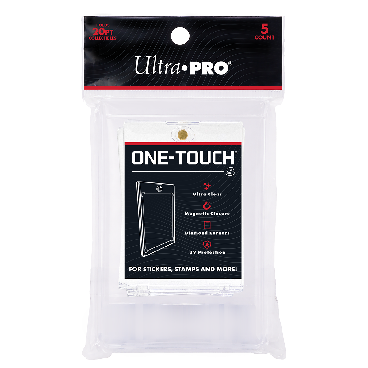 ultra-pro-one-touch-s-magnetic-holder-5ct-49x65mm-mini-halter-f-r-sticker-stamps image 1