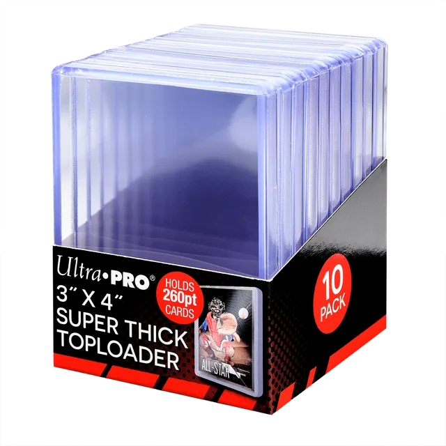 ultra-pro-super-thick-260pt-toploader-3-x-4-zoll-10er-pack-clear image 1