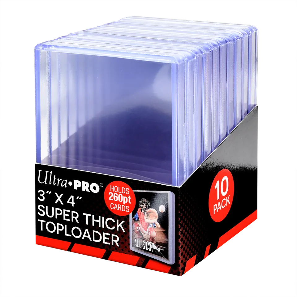 ultra-pro-super-thick-260pt-toploader-3-x-4-zoll-10er-pack-clear image 1