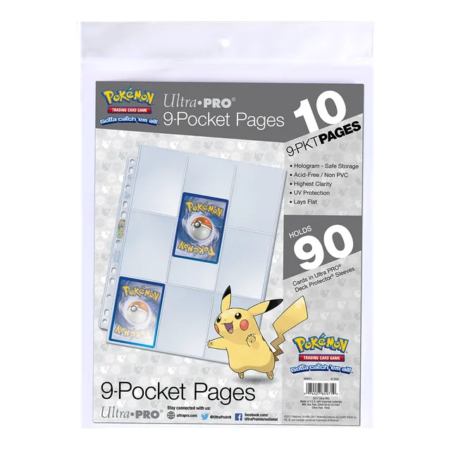 ultra-pro-9-pocket-seiten-mit-11-lochung-10-st-ck-f-r-pok-mon image 1