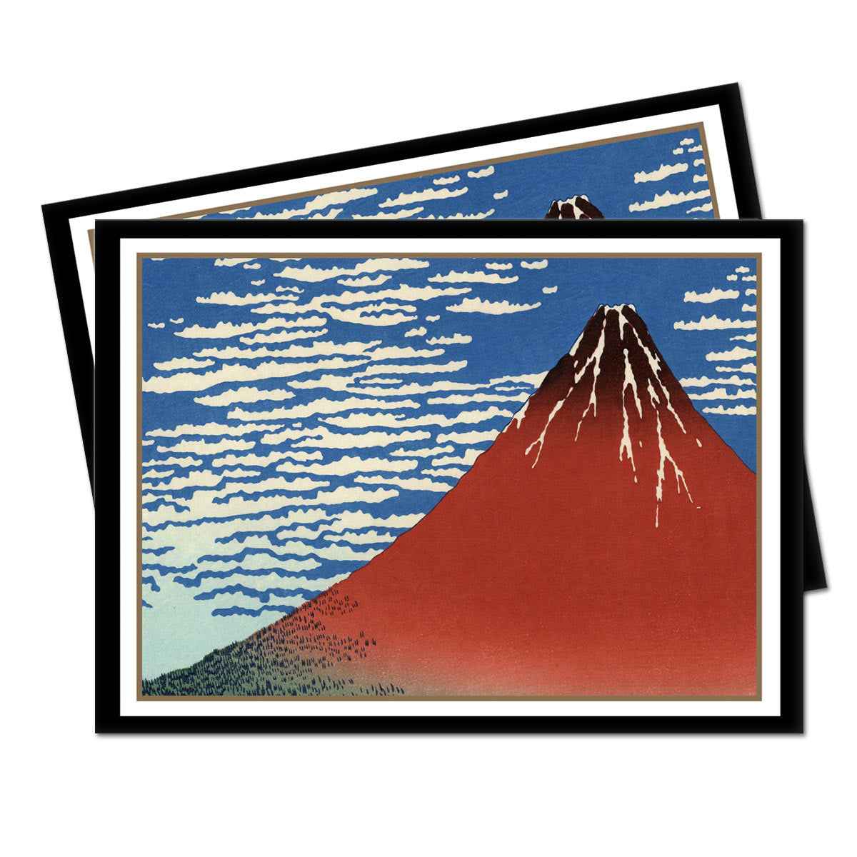 ultra-pro-fine-art-red-fuji-standard-deck-protector-sleeves-65ct-hokusai image 1