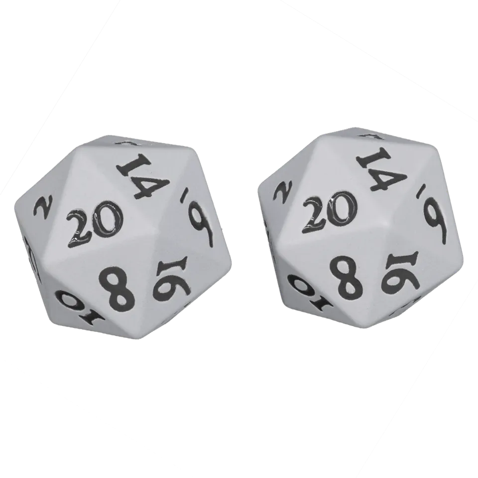 ultra-pro-vivid-heavy-metal-w-rfel-wei-d20-2-st-f-r-d-d-und-rpg image 1