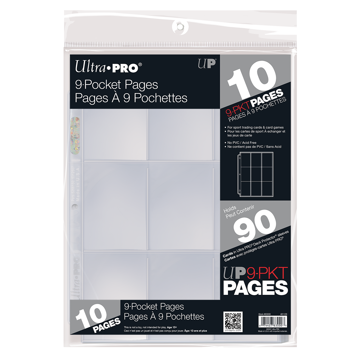ultra-pro-9-pocket-hologramm-sammelh-llen-10ct-f-r-standard-karten image 1