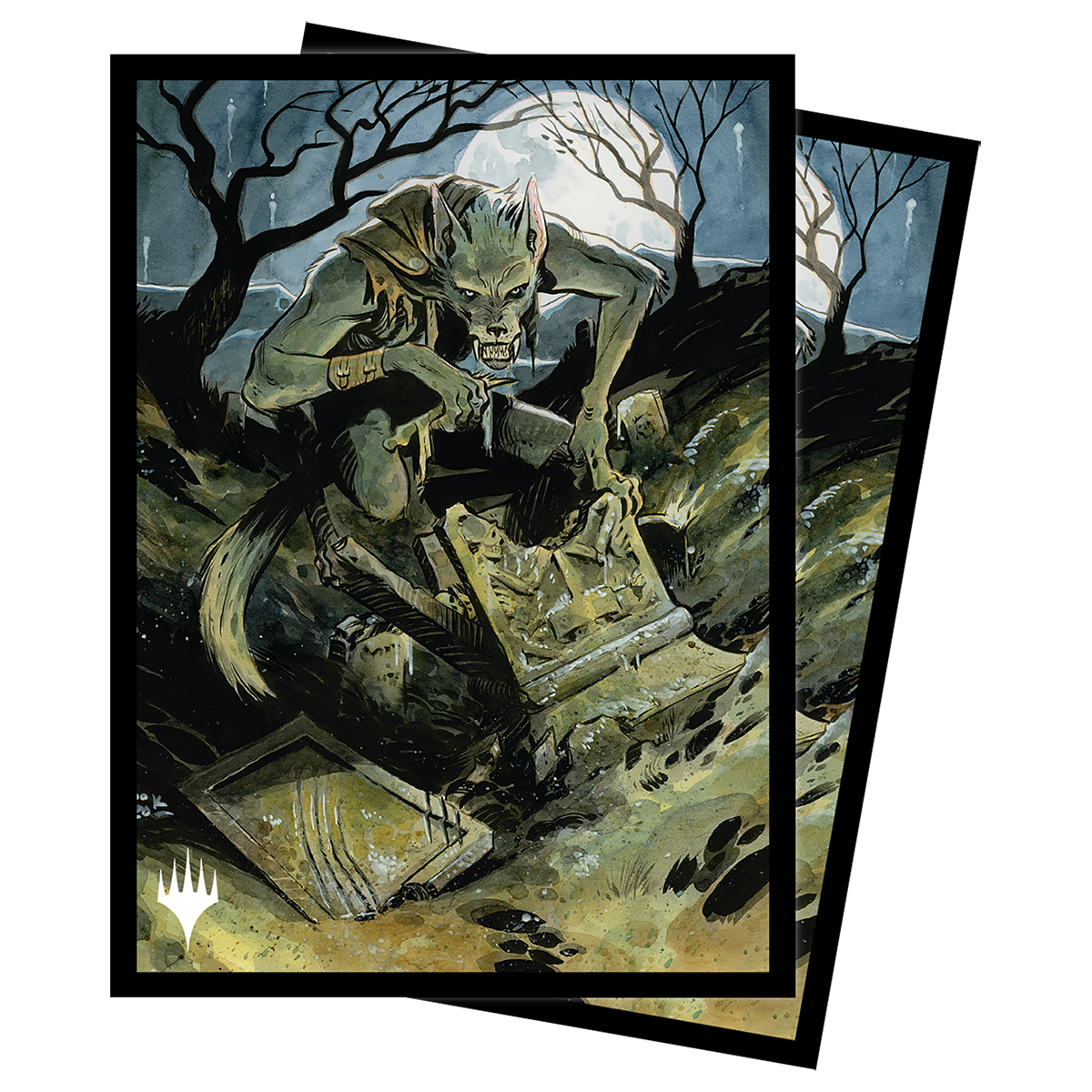 ultra-pro-innistrad-midnight-hunt-graveyard-glutton-standard-deck-protector-slee image 1