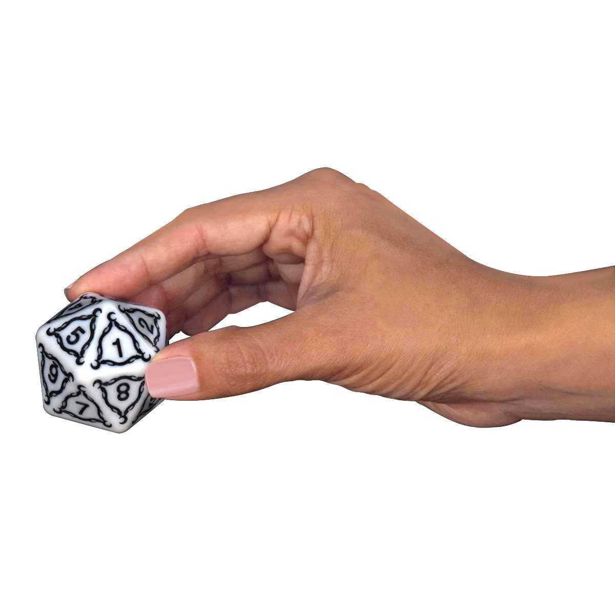 ultra-pro-titan-jumbo-ivory-d20-rpg-w-rfel-40-mm-white-black image 3