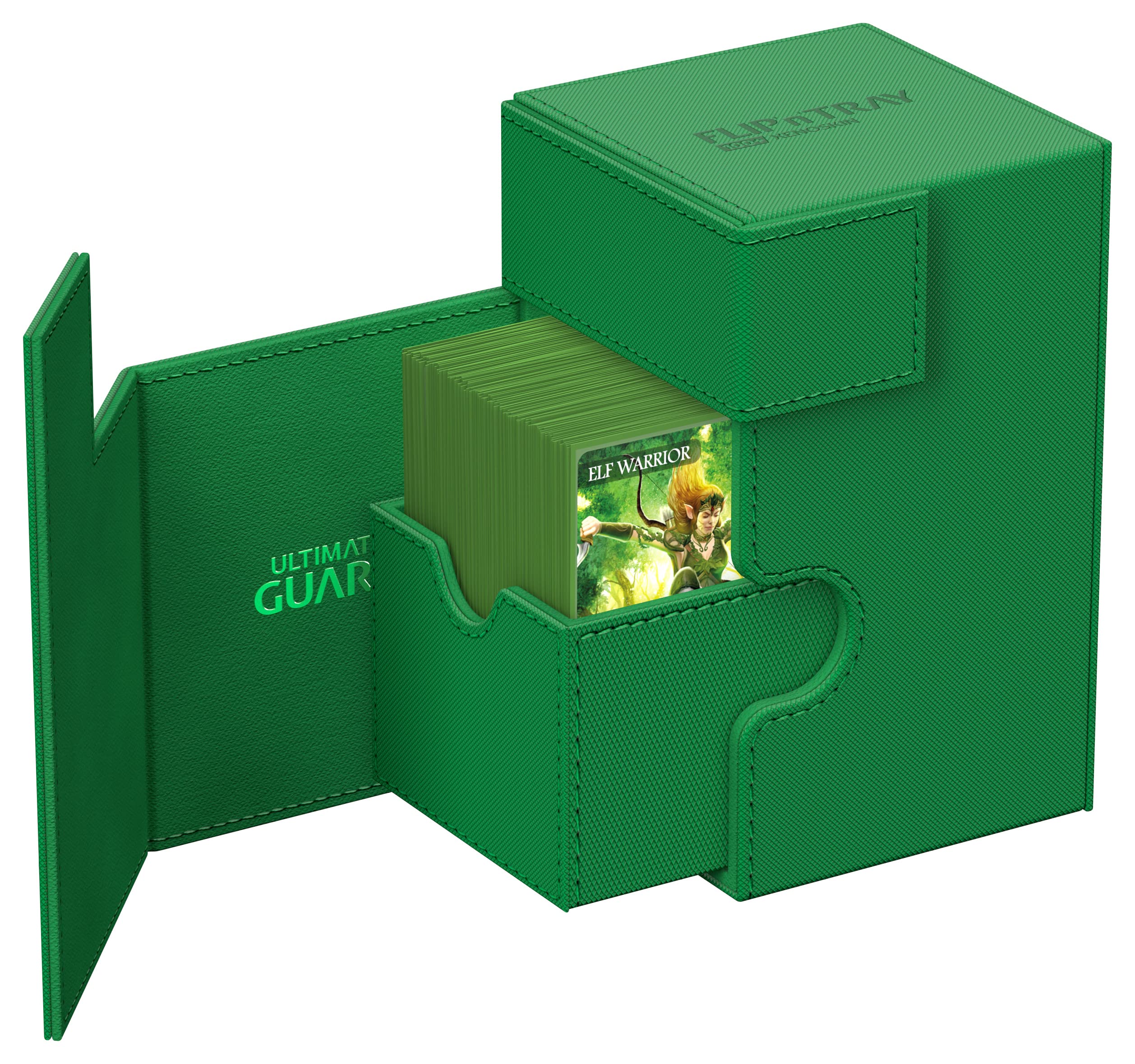 ultimate-guard-flip-n-tray-100-xenoskin-monocolor-gr-n-deck-box image 3