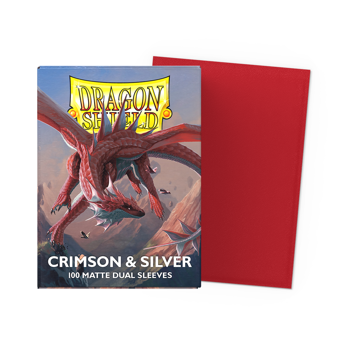 dragon-shield-matte-dual-sleeves-crimson-silver-kartenh-llen image 1
