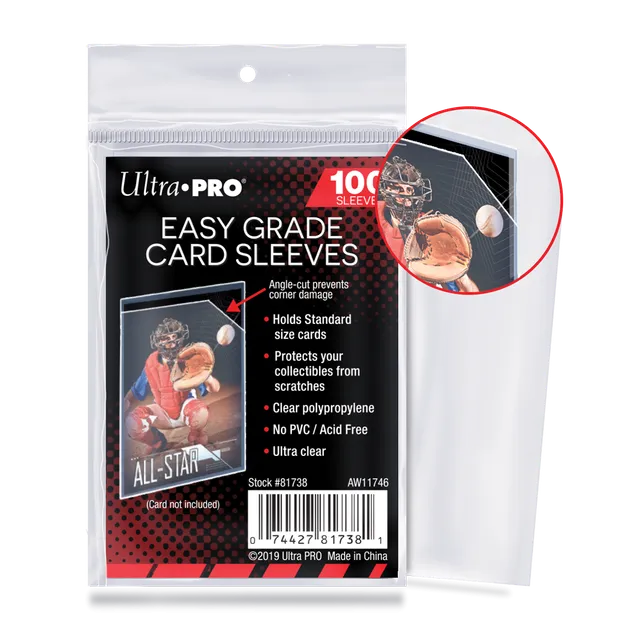 ultra-pro-easy-grade-card-sleeves-100ct-f-r-standard-karten-6-35-x-8-89-cm image 1