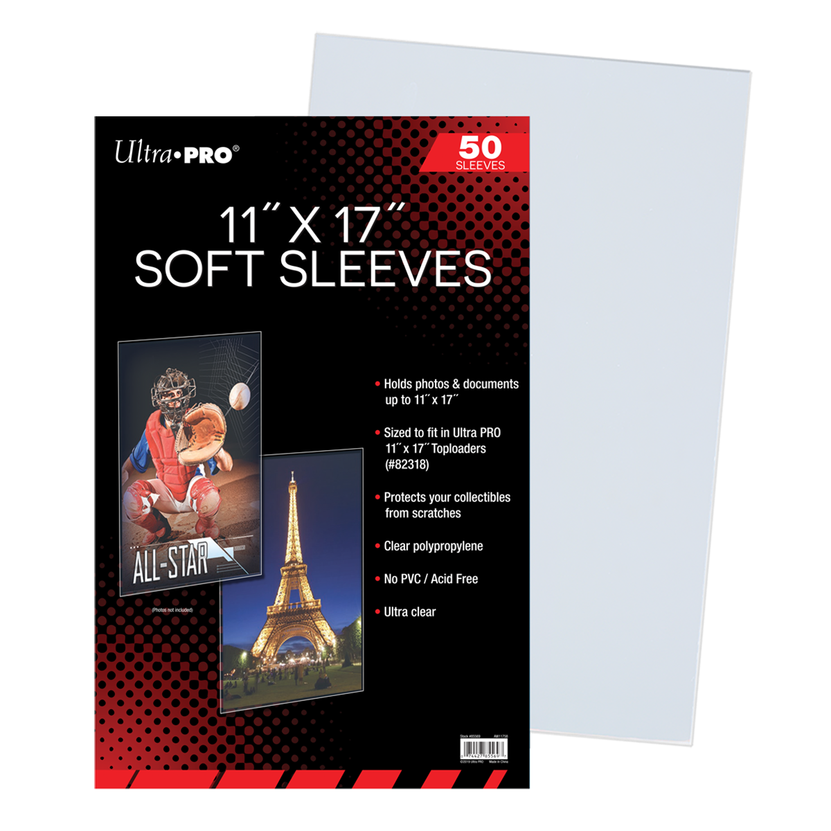 ultra-pro-11-x-17-soft-sleeves-50-st-ck-archiv-h-llen image 1