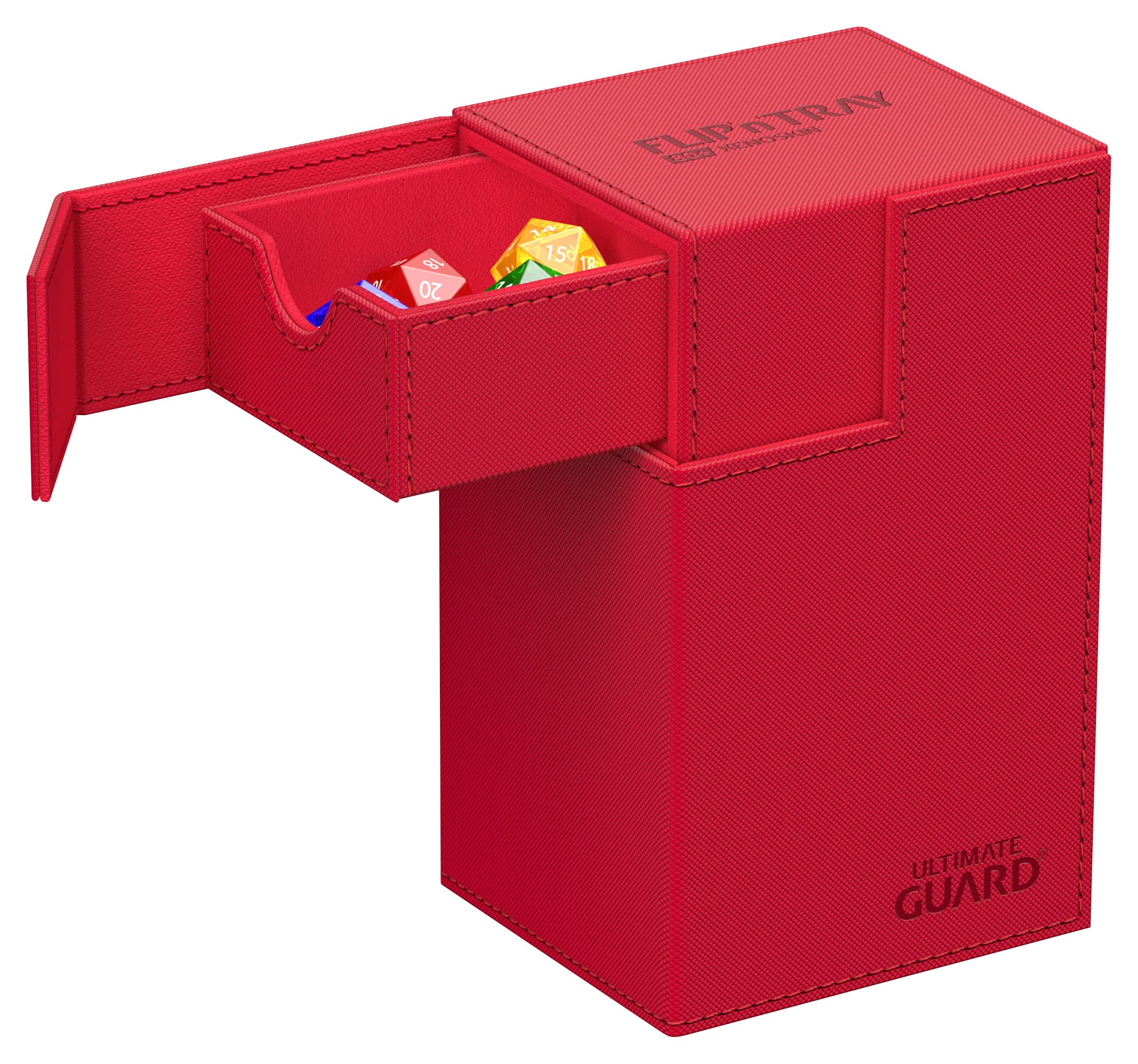 ultimate-guard-flip-n-tray-80-xenoskin-deckbox-monocolor-rot image 2