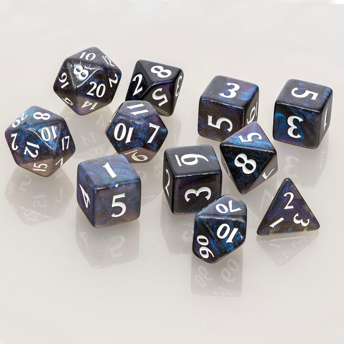 ultra-pro-eclipse-acrylic-rpg-dice-set-11-teilig-jet-black image 1