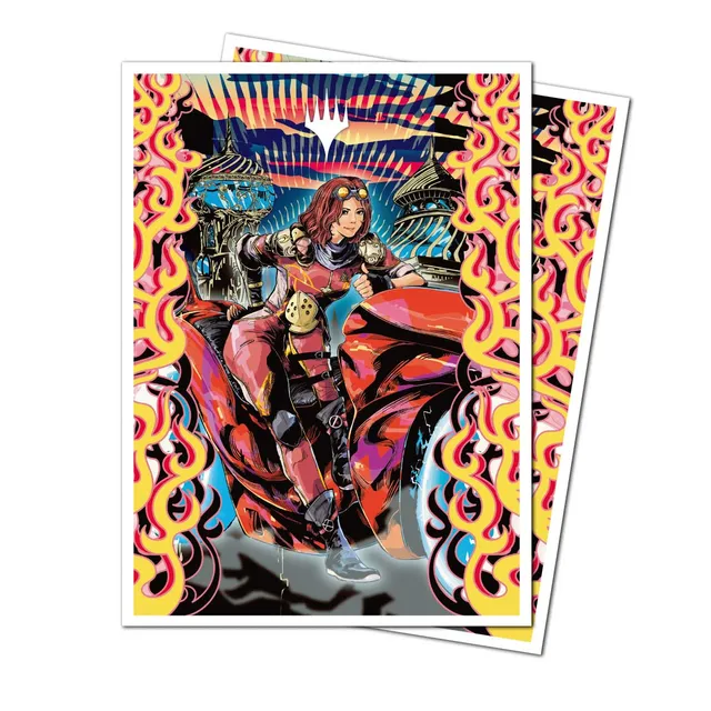 ultra-pro-magic-the-gathering-aetherdrift-chandra-spark-hunter-apex-sleeves-105c image 1