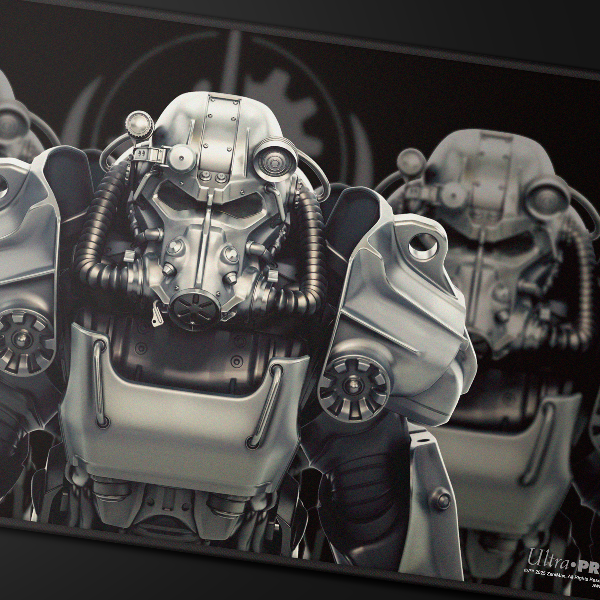 ultra-pro-fallout-brotherhood-of-steel-black-stitched-edge-playmat image 2