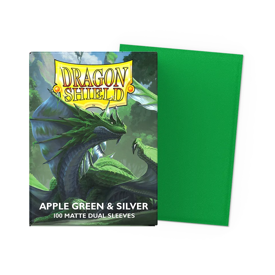 dragon-shield-apple-green-silver-matte-dual-sleeves-standard image 1