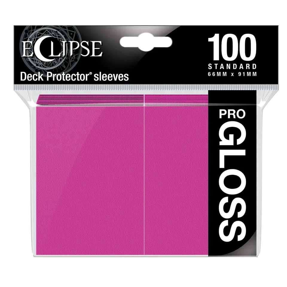 ultra-pro-eclipse-gloss-standard-deck-protector-sleeves-100ct-hot-pink image 1