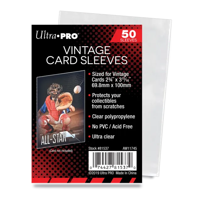 ultra-pro-vintage-card-sleeves-2-3-4-x-3-15-16-h-llen-50ct image 1