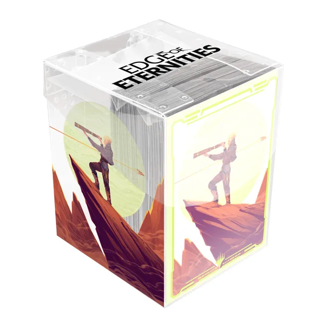 ultra-pro-edge-of-eternities-sami-wildcat-captain-100ct-deck-protector-sleeves-m image 1