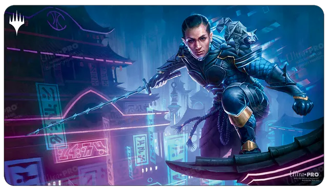 ultra-pro-kamigawa-neon-dynasty-kaito-shizuki-standard-gaming-playmat image 1