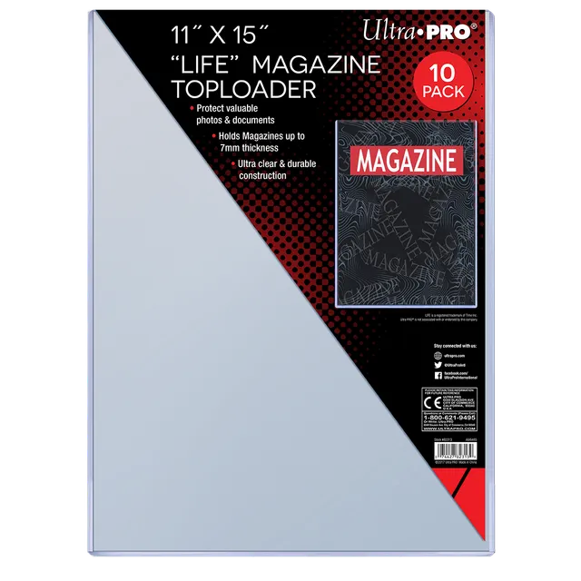 ultra-pro-11-x-15-zoll-life-magazine-toploader-sleeves-10ct image 1