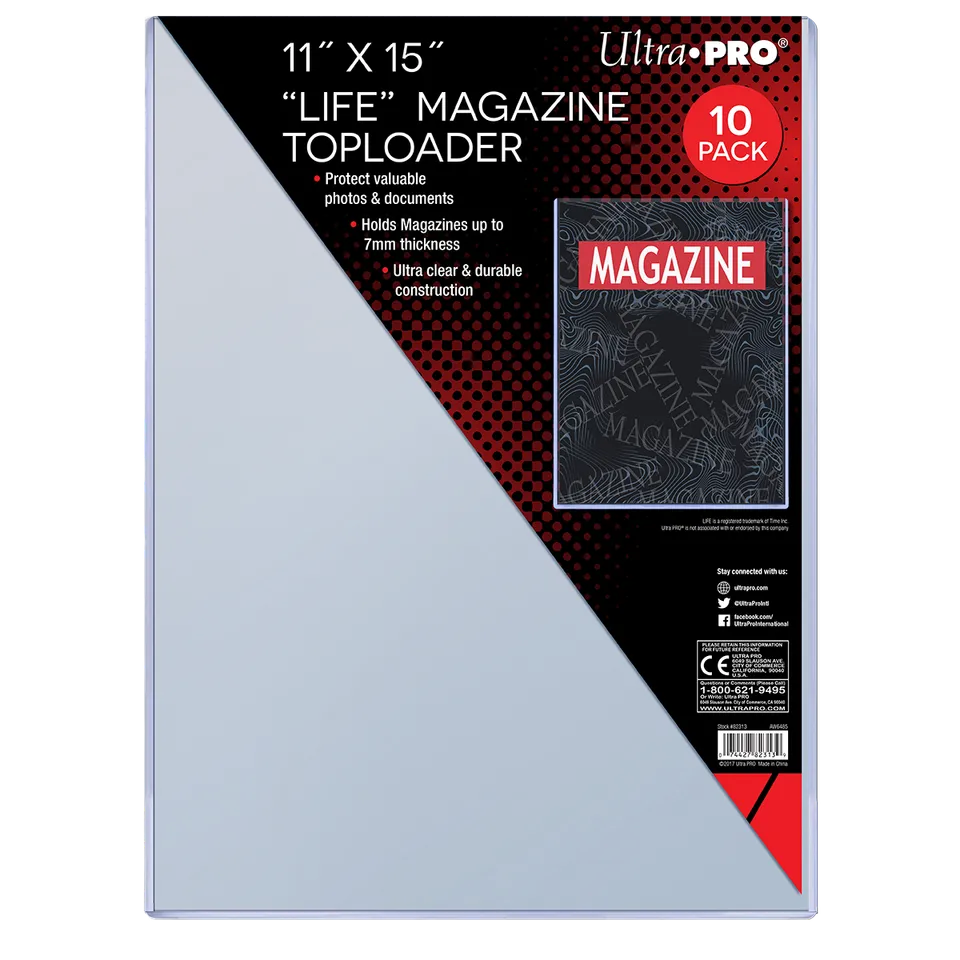 ultra-pro-11-x-15-zoll-life-magazine-toploader-sleeves-10ct image 1