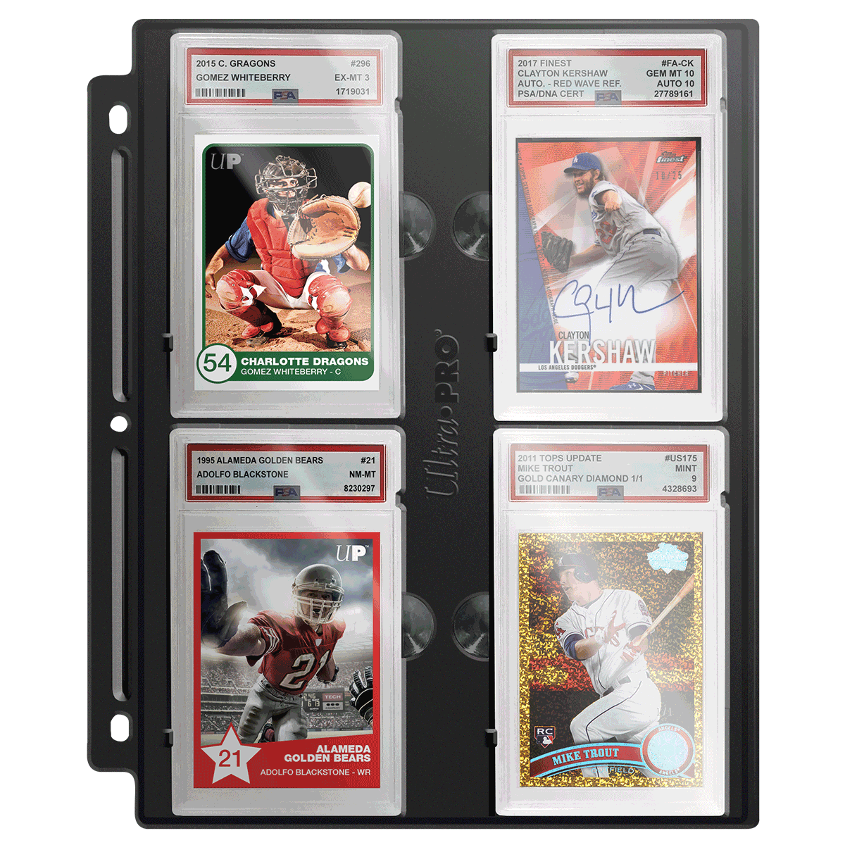 ultra-pro-graded-slab-page-black-f-r-psa-slabs-albumseite-f-r-4-slabs image 1