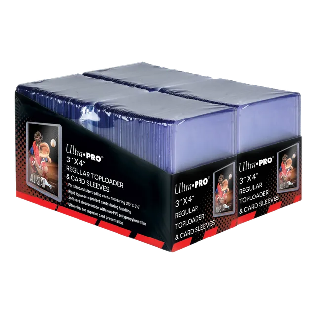 ultra-pro-toploader-3-x-4-zoll-clear-regular-soft-sleeves-bundle-200ct image 1