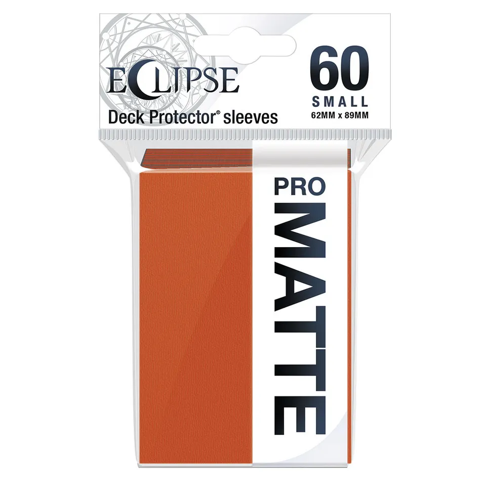 ultra-pro-eclipse-matte-small-deck-protector-sleeves-60ct-pumpkin-orange-f-r-yu- image 1