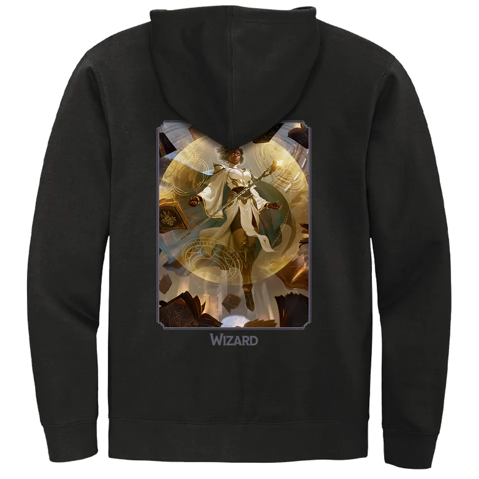 ultra-pro-dungeons-dragons-wizard-class-hoodie-schwarzer-zip-hoodie image 1