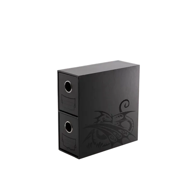 dragon-shield-fortress-2-card-drawers-vertical-kartenbox-schwarz image 1
