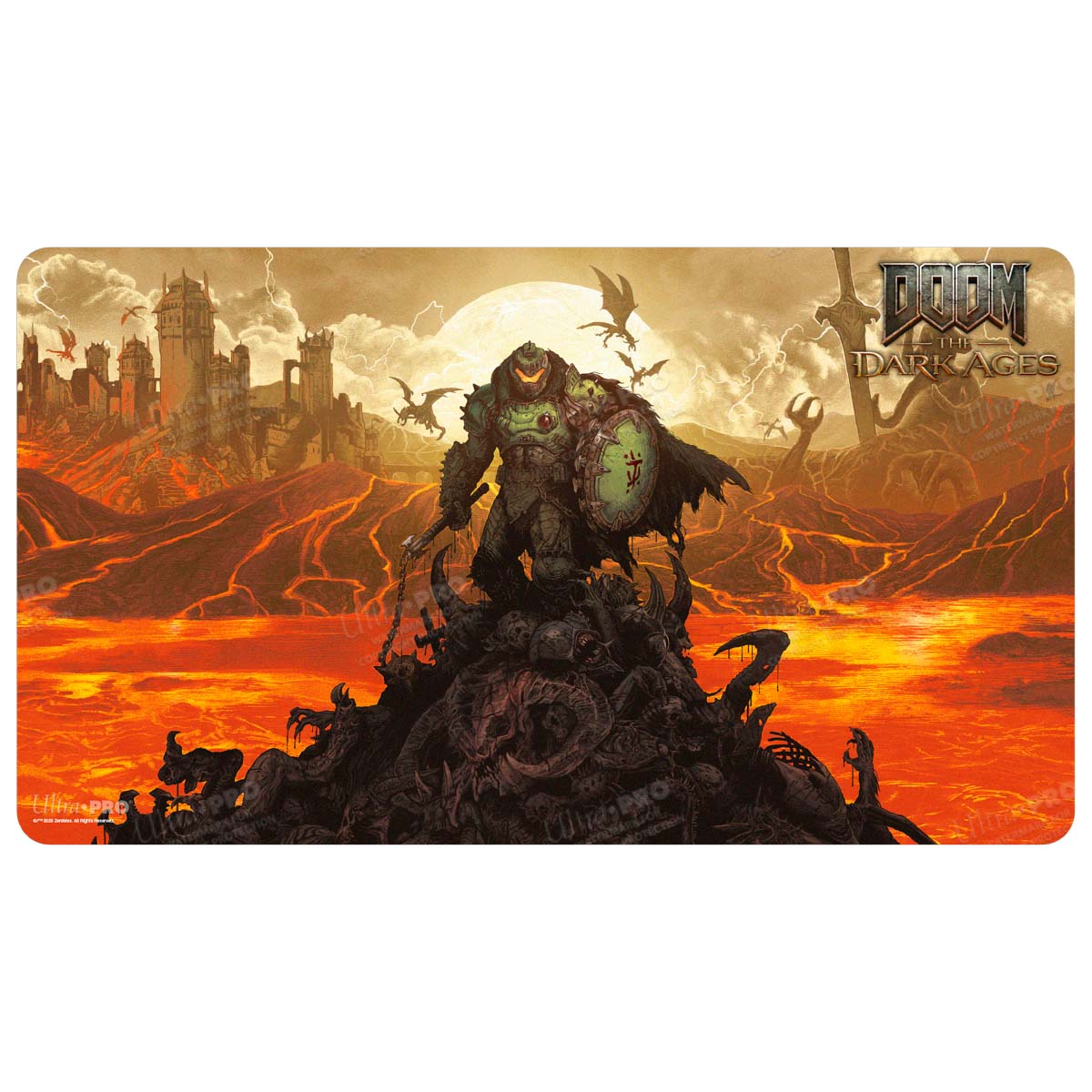 ultra-pro-doom-the-dark-ages-wrath-playmat-key-artwork image 1