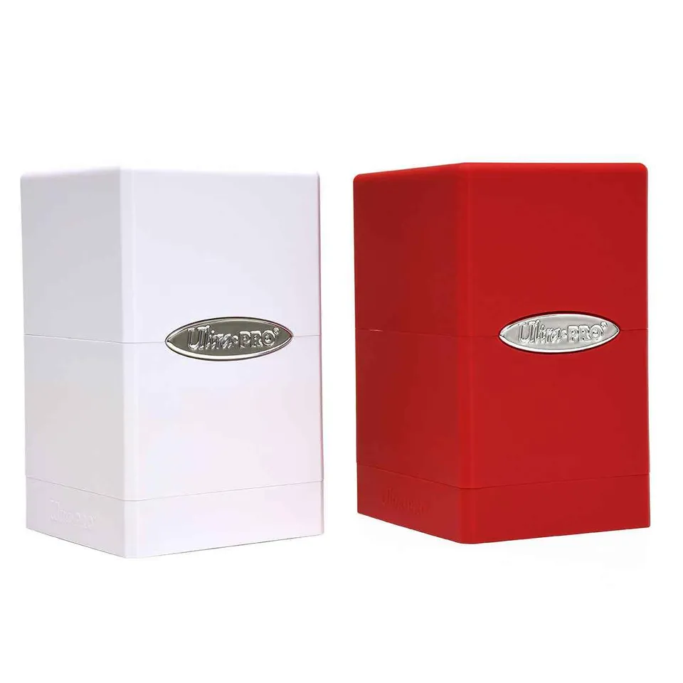 ultra-pro-satin-tower-deck-box-bundle-rot-wei-2er-set-f-r-100-karten image 1