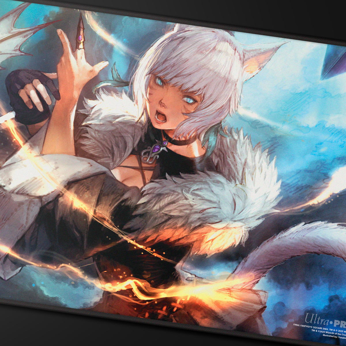 ultra-pro-magic-the-gathering-final-fantasy-y-shtola-rhul-black-stitched-playmat image 2