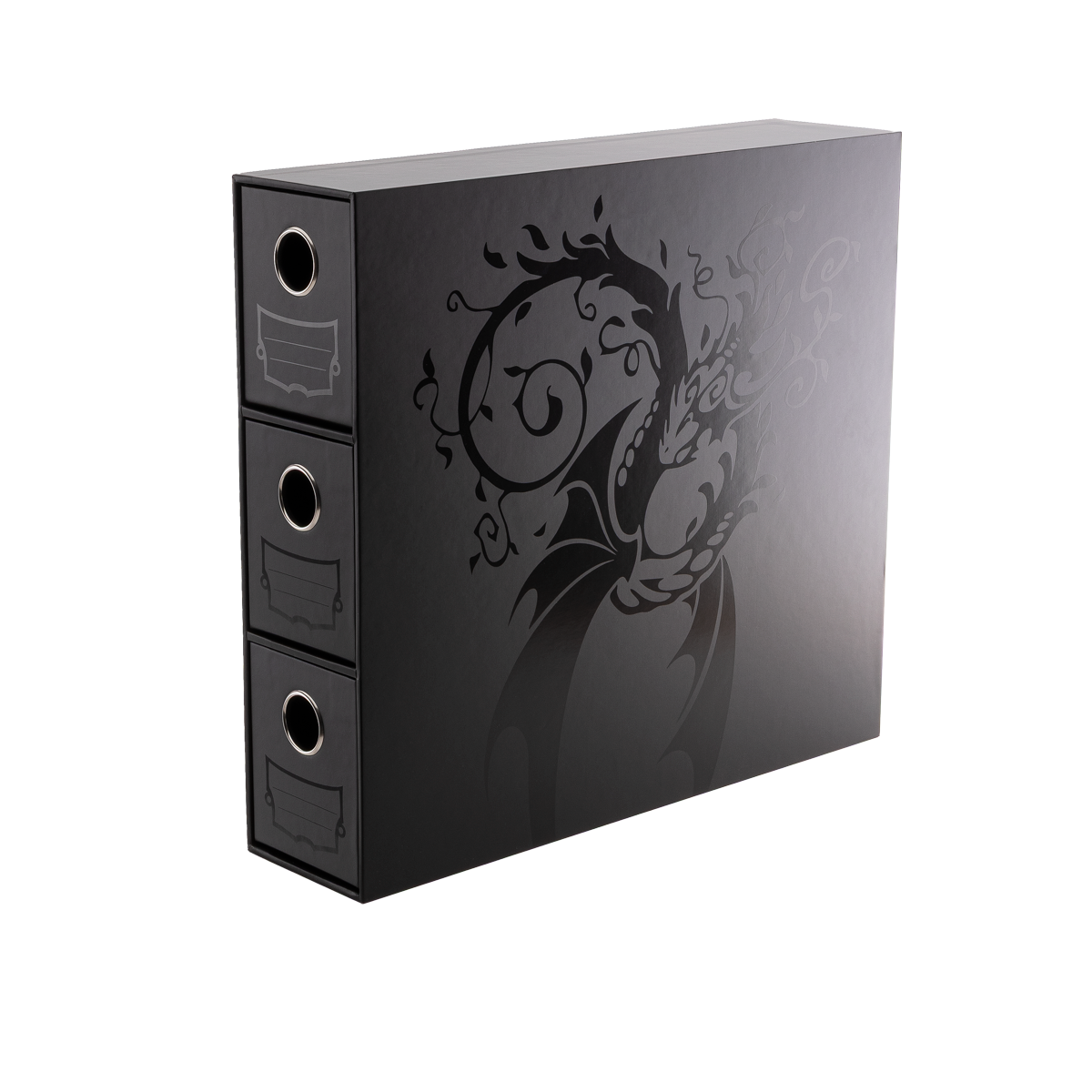dragon-shield-fortress-3-card-drawers-vertical-black image 1