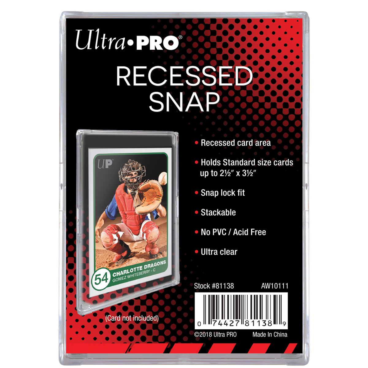 ultra-pro-recessed-snap-card-holder-f-r-standardkarten image 1