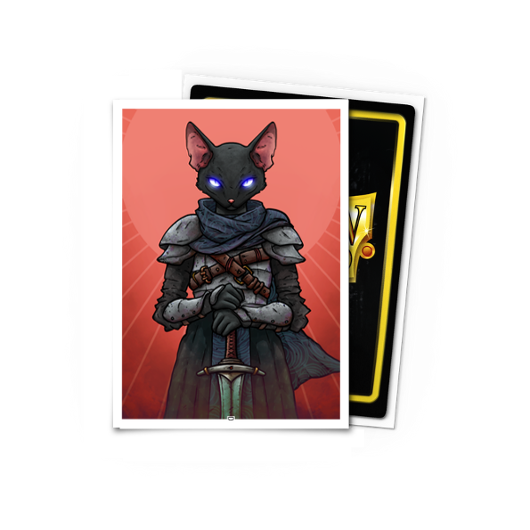 dragon-shield-nox-mortua-warrior-cat-brushed-art-sleeves-standard-100-st-ck image 1
