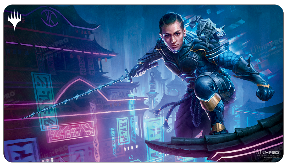 ultra-pro-kamigawa-neon-dynasty-kaito-shizuki-standard-gaming-playmat image 1