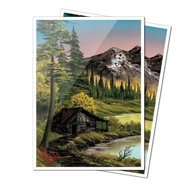 ultra-pro-apex-deck-protector-sleeves-105ct-bob-ross-mountain-retreat image 1