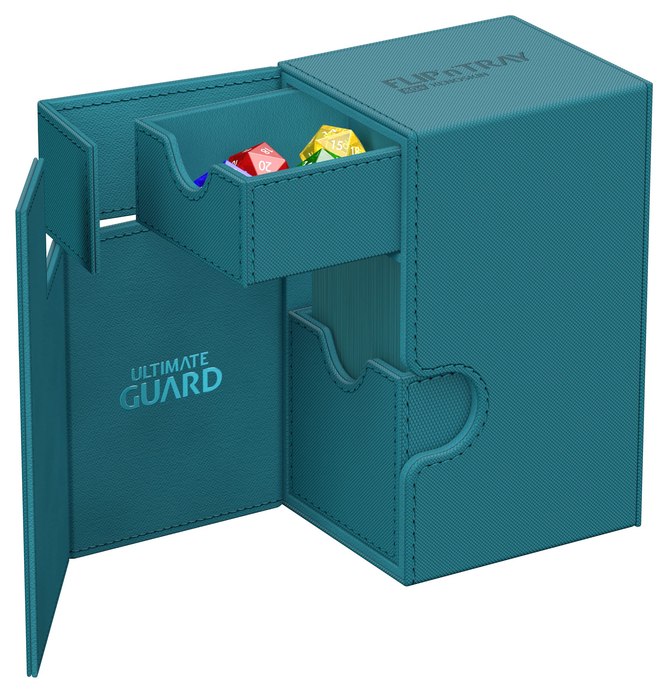 ultimate-guard-flip-n-tray-80-xenoskin-deckbox-petrolblau image 6