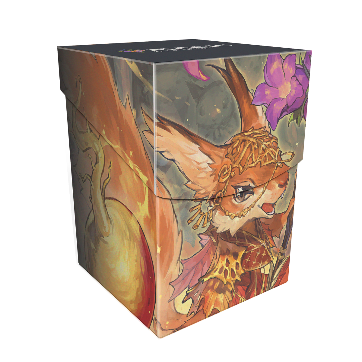 ultra-pro-bloomburrow-hazel-of-the-rootbloom-100-deck-box-commander-animated-arm image 3